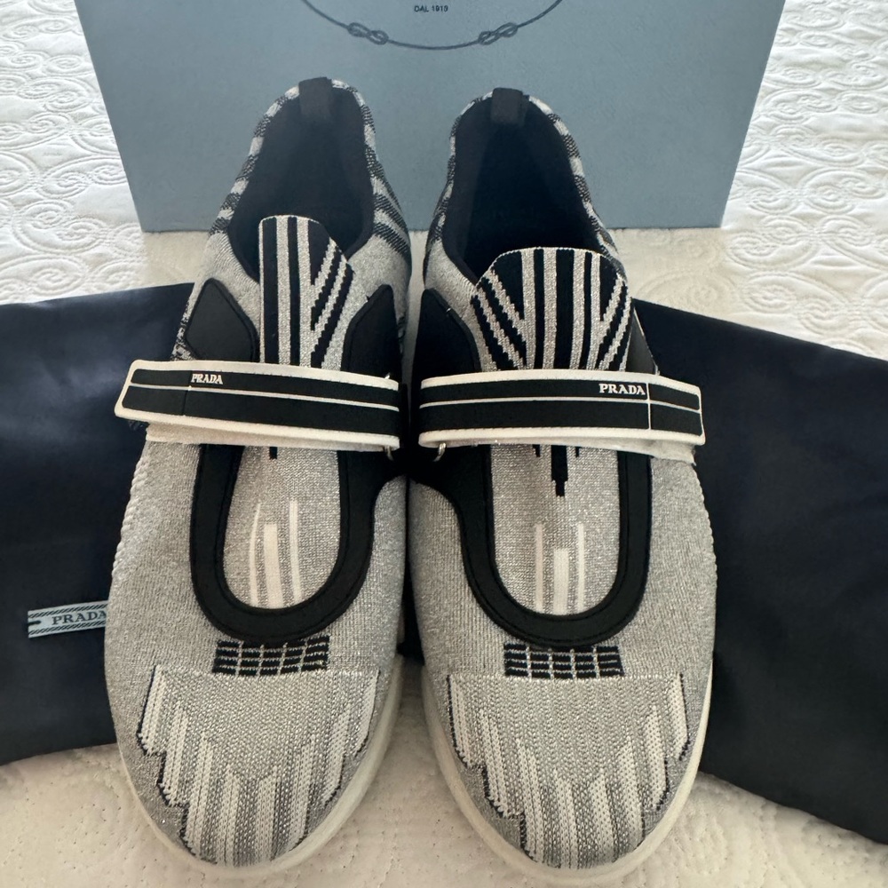 Prada Gray and Black Athletic Shoes - Picture 7 of 10